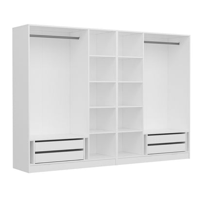 Ντουλάπα 270x190x52 εκ Λευκό 506MNR2509