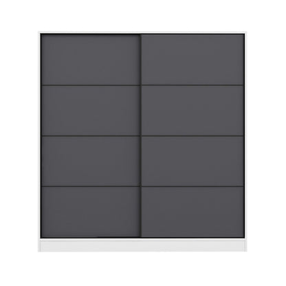 Ντουλάπα 180x190x52 εκ White Anthracite 506MNR2519