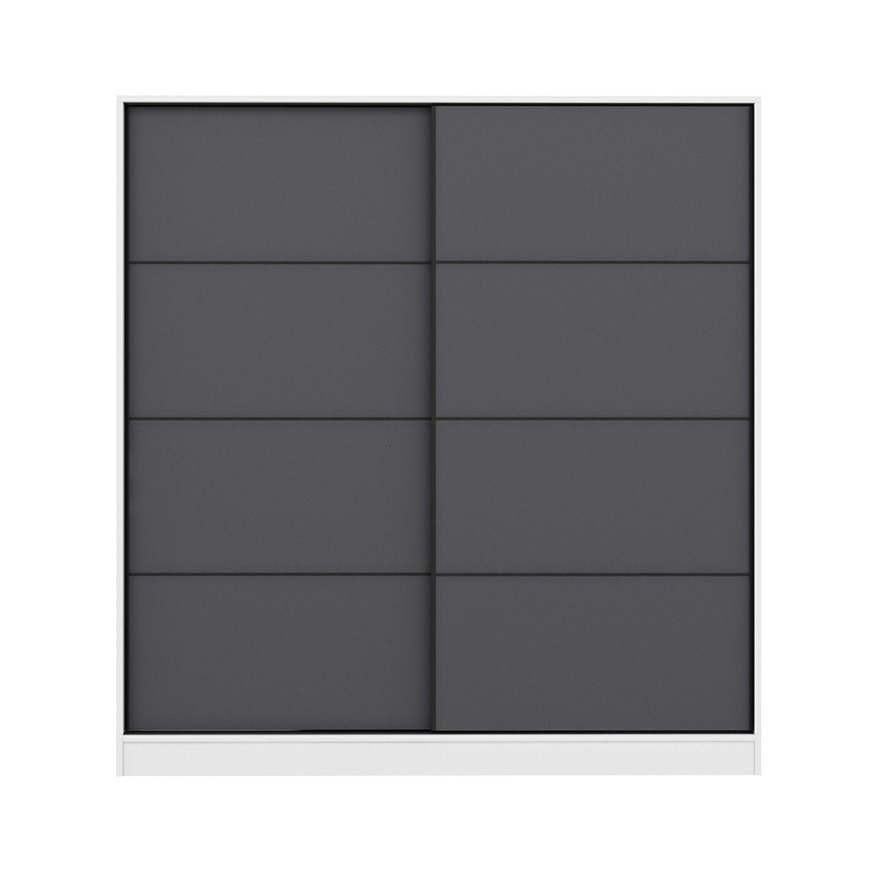 Ντουλάπα 180x210x52 εκ White Anthracite 506MNR2520