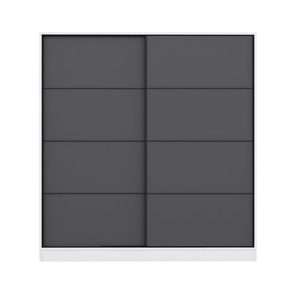 Ντουλάπα 180x210x52 εκ White Anthracite 506MNR2520