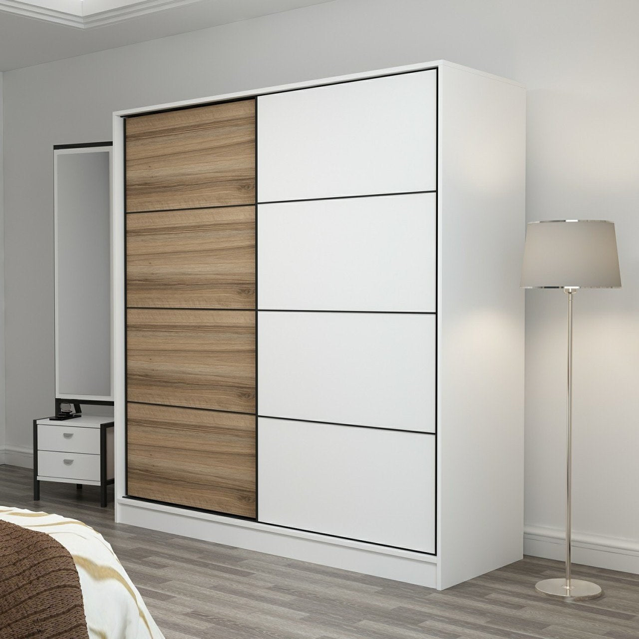 Ντουλάπα 180x190x52 εκ White Dore 506MNR2527