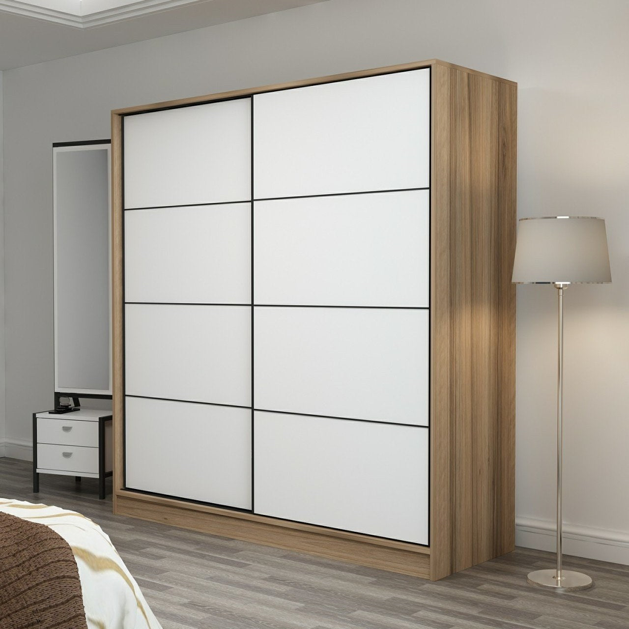 Ντουλάπα 180x190x52 εκ White Dore 506MNR2529