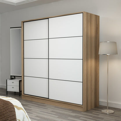 Ντουλάπα 180x210x52 εκ White Dore 506MNR2530