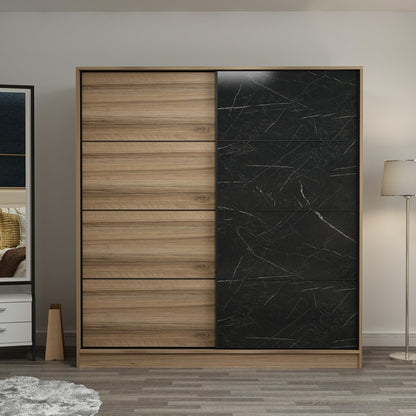 Ντουλάπα 180x190x52 εκ Dore Black 506MNR2537