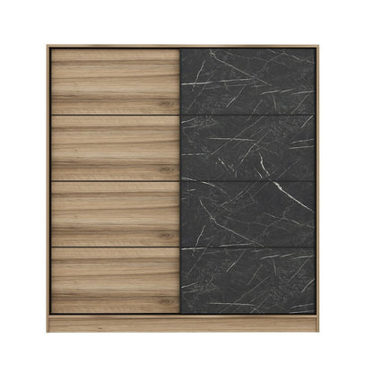 Ντουλάπα 180x190x52 εκ Dore Black 506MNR2537