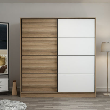Ντουλάπα 180x190x52 εκ Dore White 506MNR2541