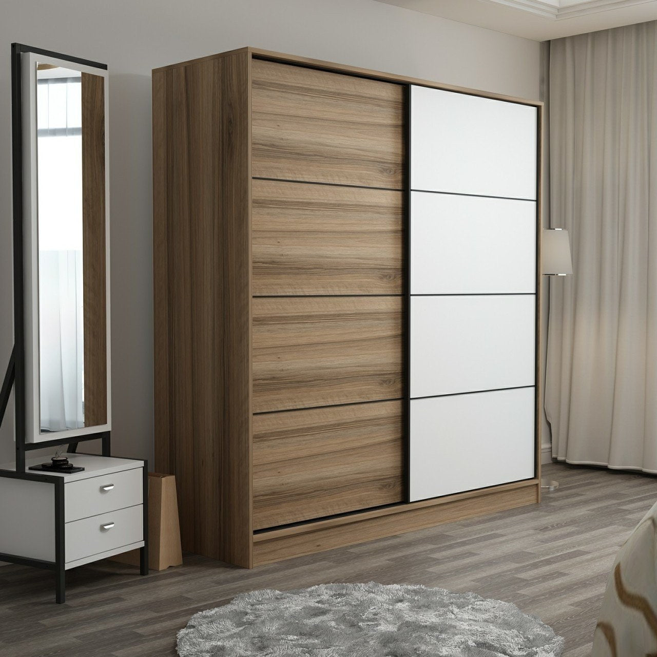 Ντουλάπα 180x190x52 εκ Dore White 506MNR2541