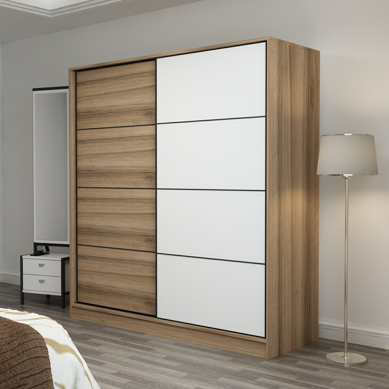 Ντουλάπα 180x190x52 εκ Dore White 506MNR2541