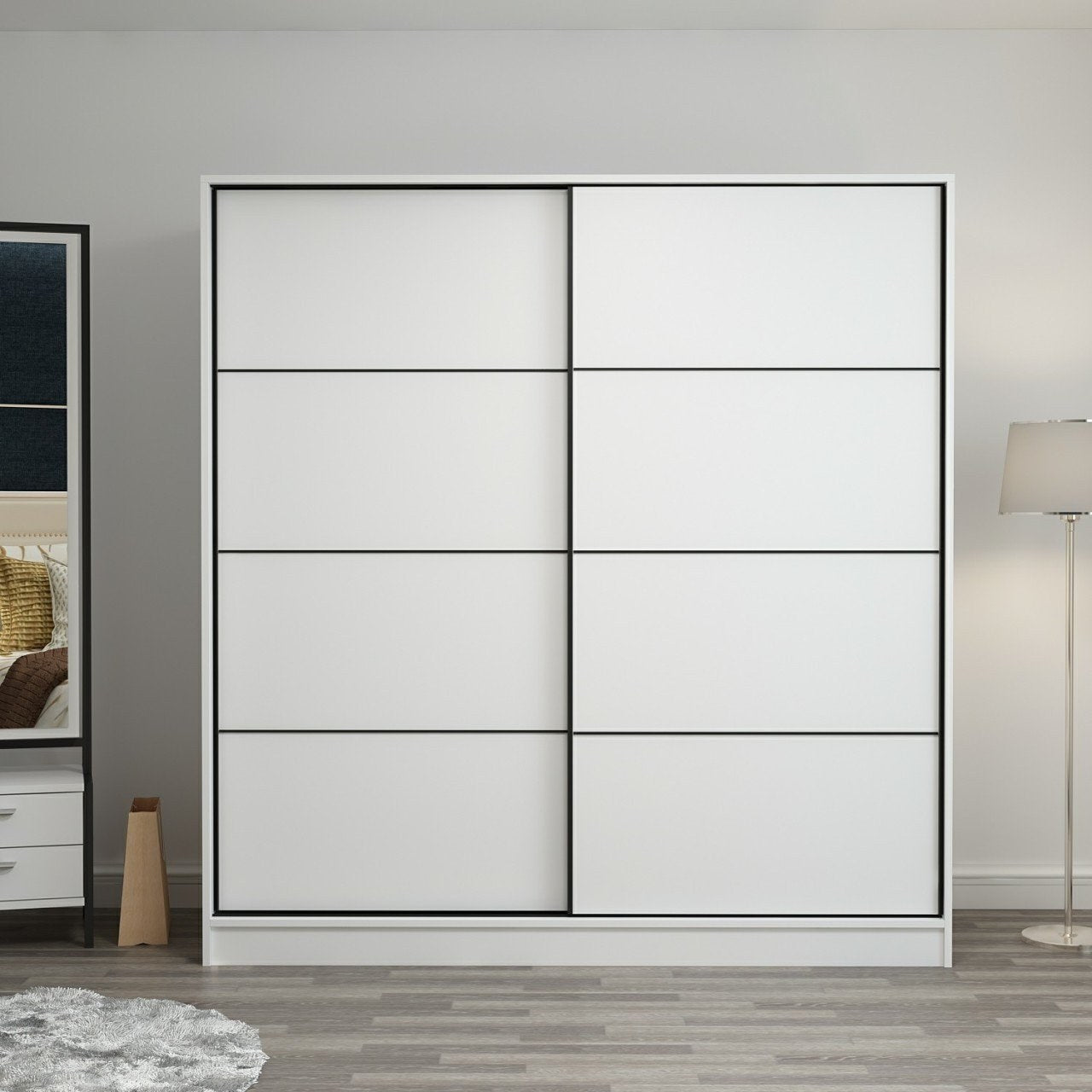Ντουλάπα 220x210x52 εκ Λευκό 506MNR2543