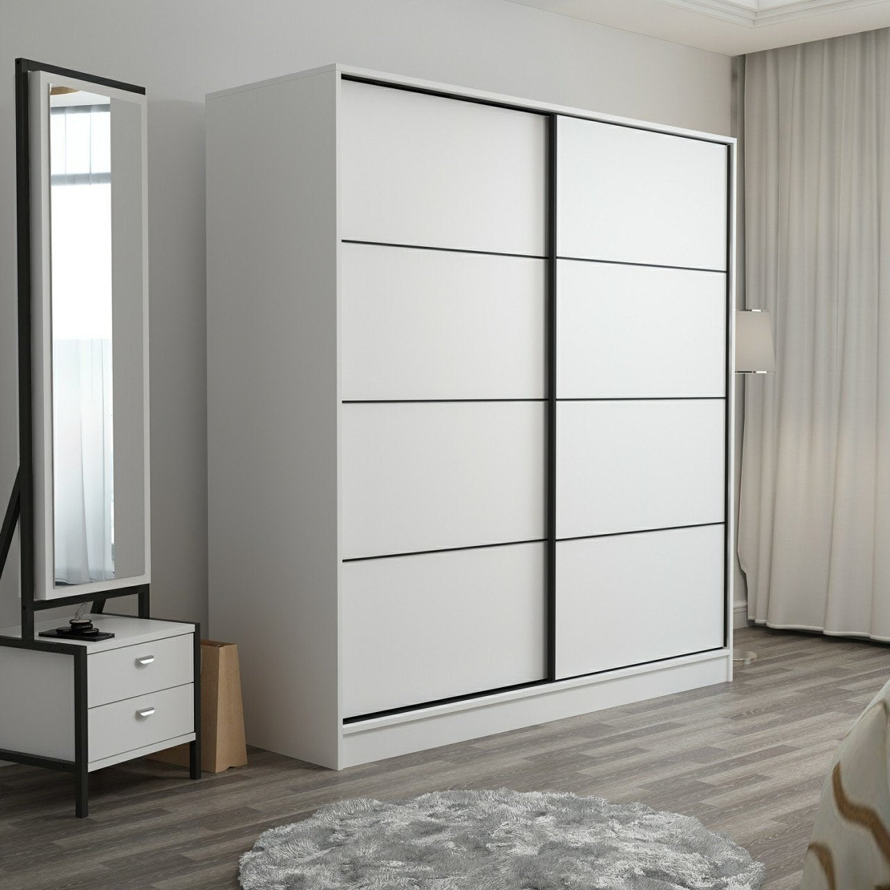 Ντουλάπα 220x210x52 εκ Λευκό 506MNR2543
