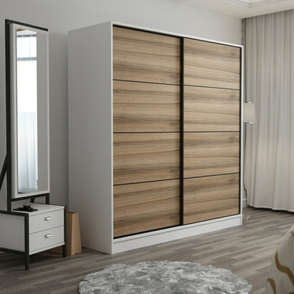 Ντουλάπα 220x210x52 εκ Λευκό 506MNR2544