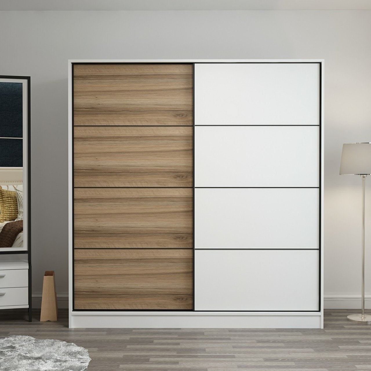 Ντουλάπα 220x210x52 εκ White Dore 506MNR2550