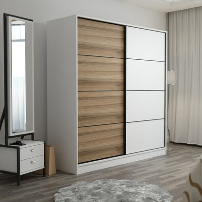Ντουλάπα 220x210x52 εκ White Dore 506MNR2550