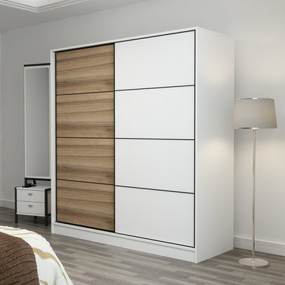 Ντουλάπα 220x210x52 εκ White Dore 506MNR2550
