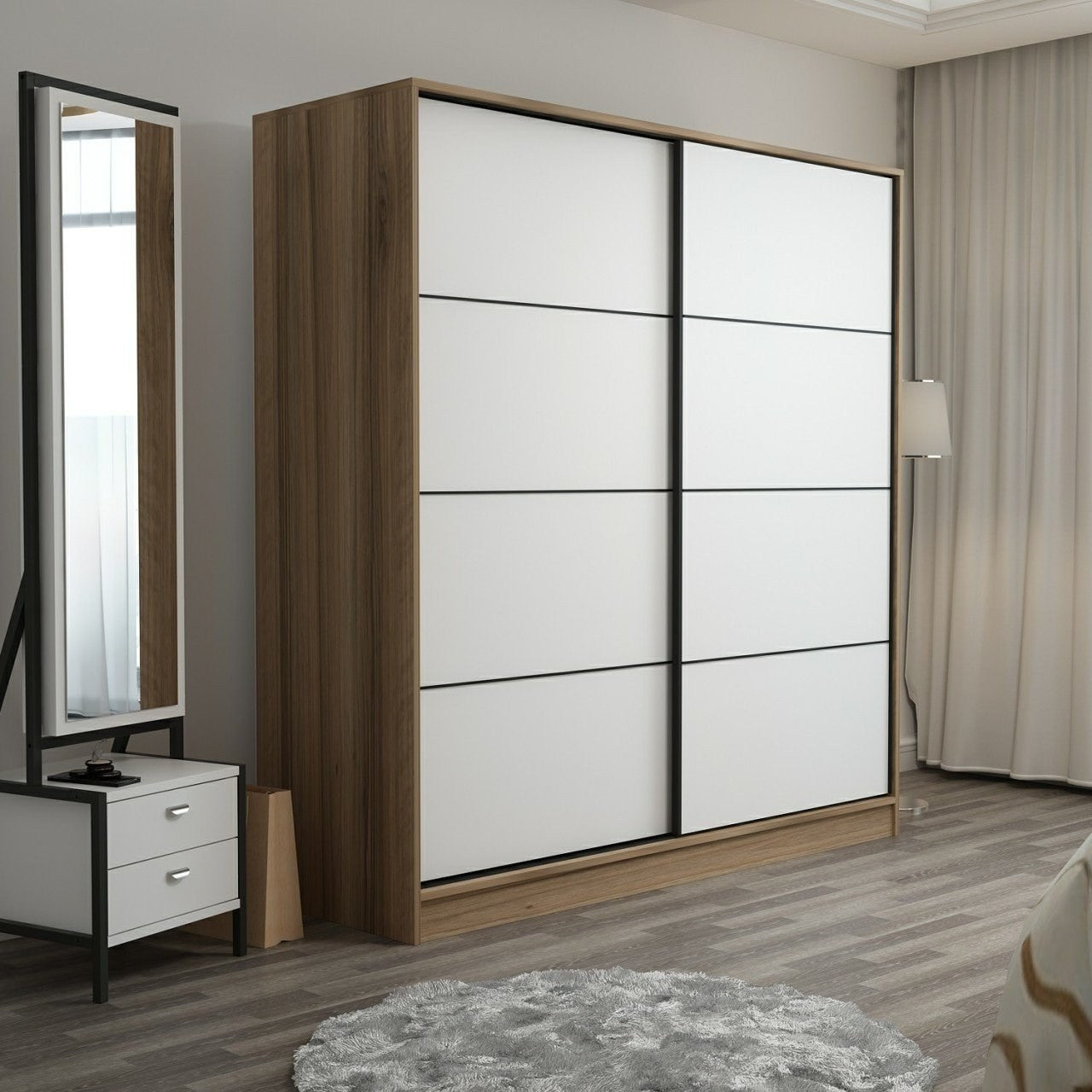 Ντουλάπα 220x210x60 εκ Dore 506MNR2551