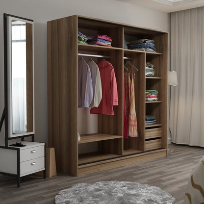 Ντουλάπα 220x210x60 εκ Dore 506MNR2555