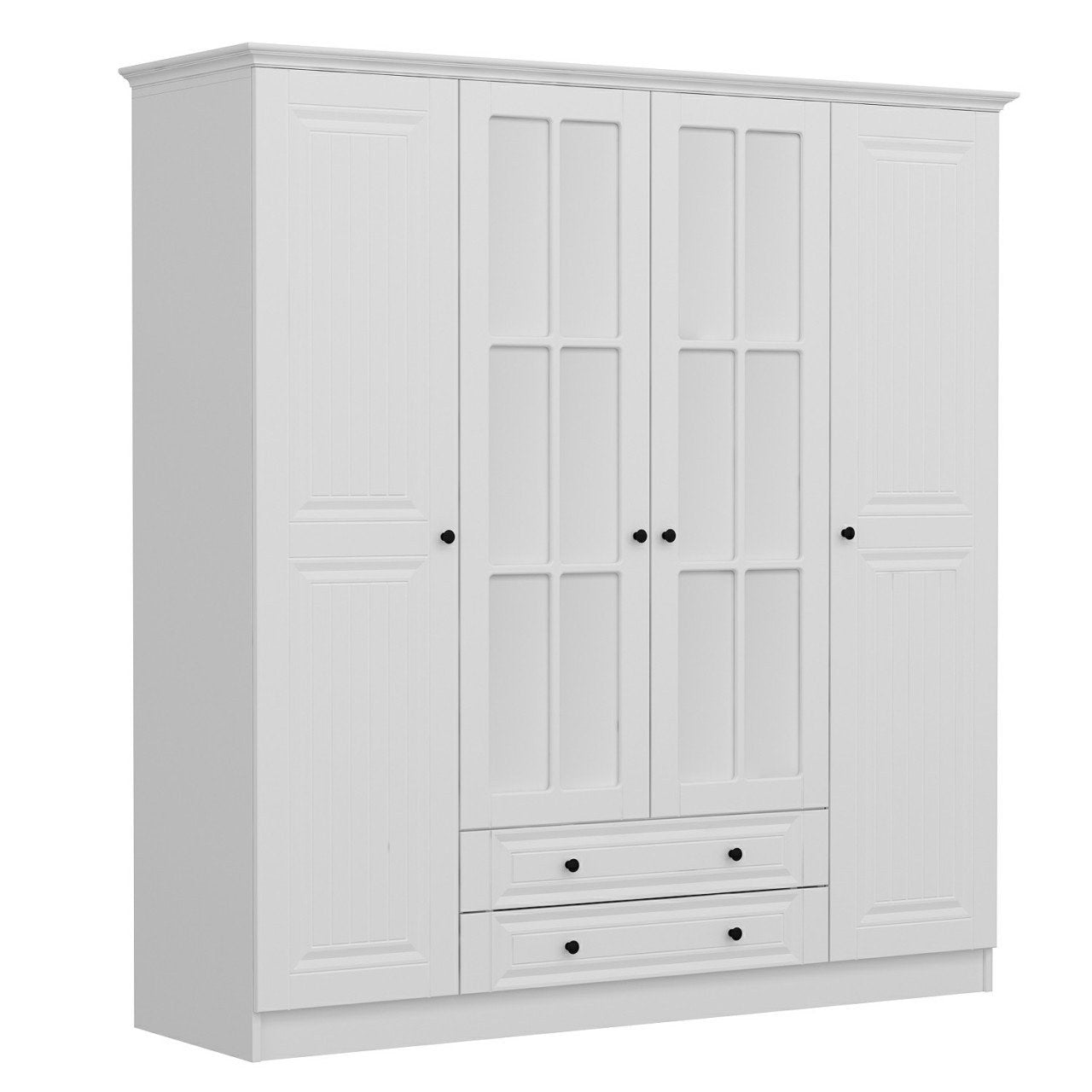 Ντουλάπα 180x190x52 εκ Λευκό 506MNR2558