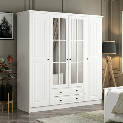 Ντουλάπα 180x210x52 εκ Λευκό 506MNR2559