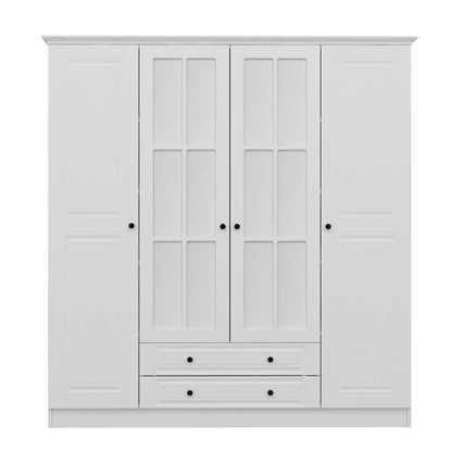 Ντουλάπα 180x210x52 εκ Λευκό 506MNR2559