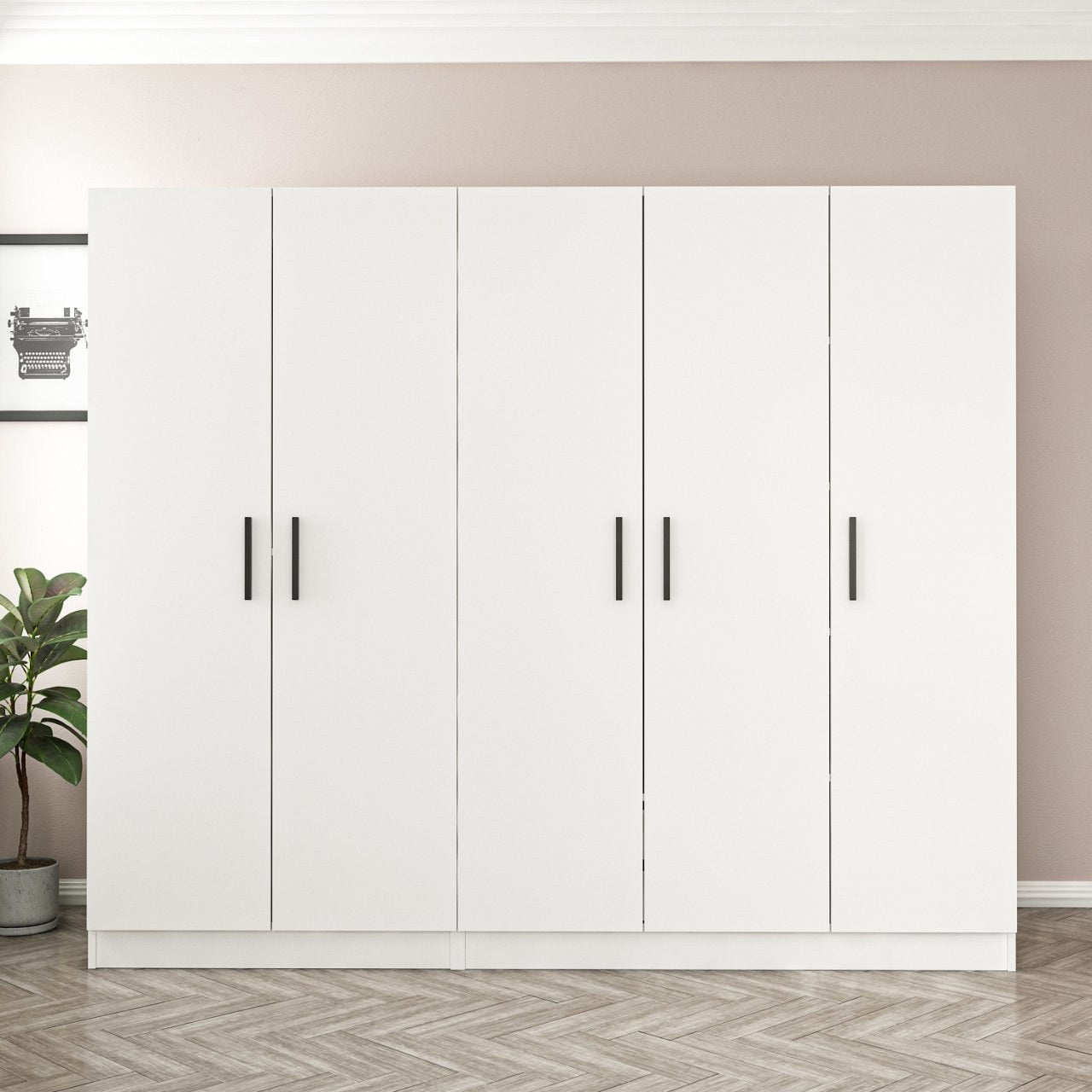 Ντουλάπα 225x210x52 εκ Λευκό 506MNR2566