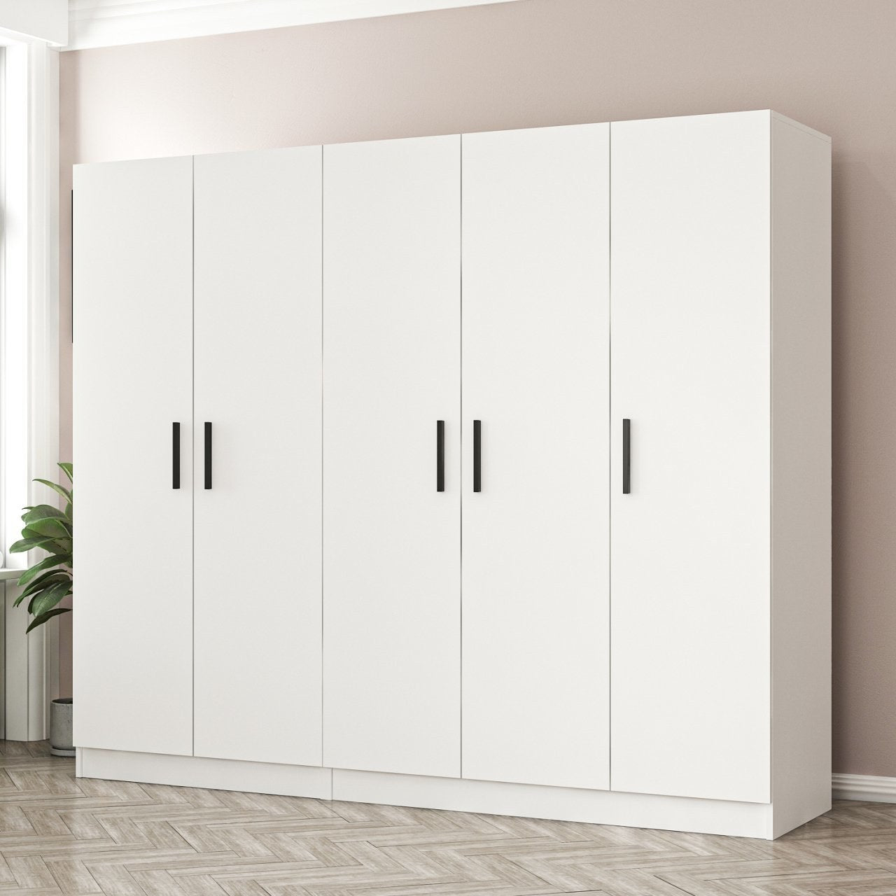 Ντουλάπα 225x210x52 εκ Λευκό 506MNR2566