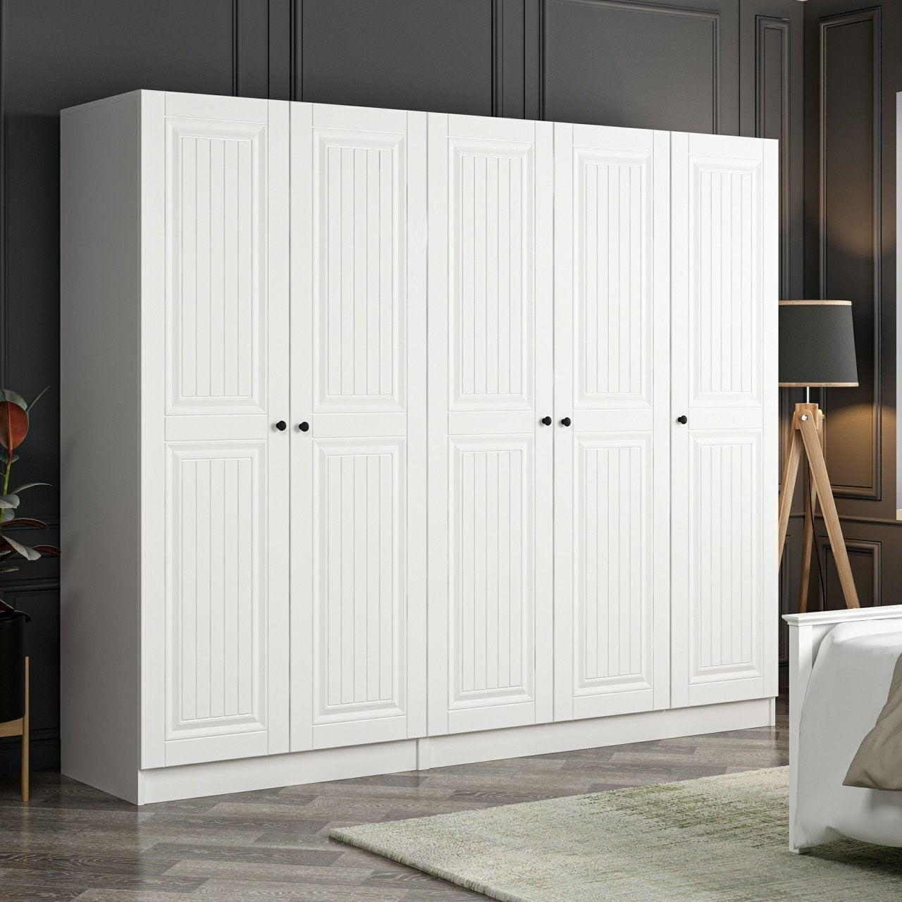Ντουλάπα 225x190x52 εκ Λευκό 506MNR2573