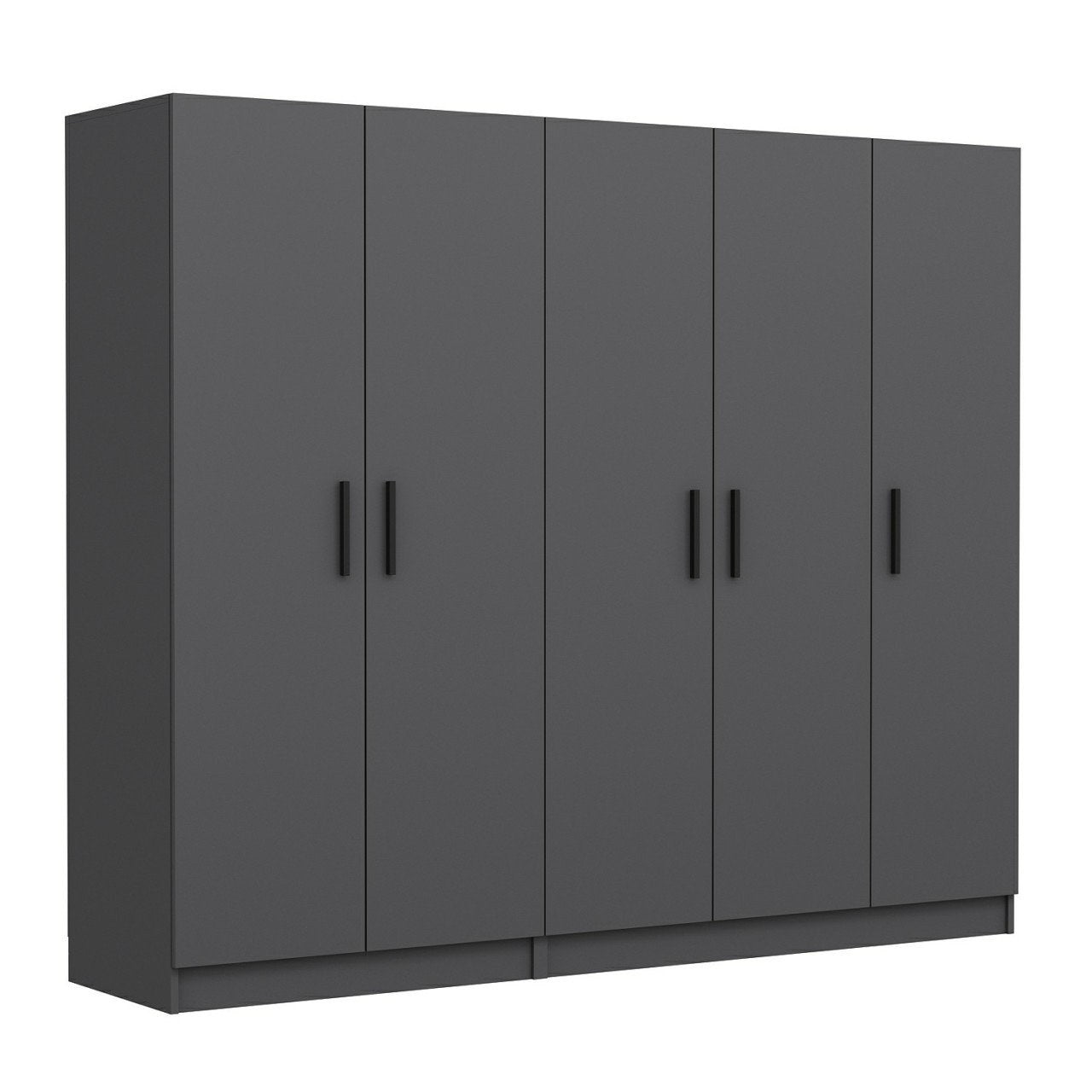Ντουλάπα 225x190x52 εκ Ανθρακί 506MNR2575