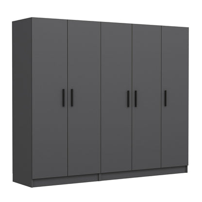 Ντουλάπα 225x190x52 εκ Ανθρακί 506MNR2575