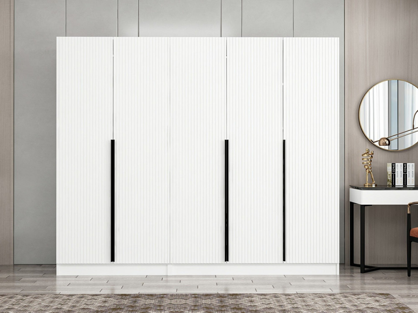 Ντουλάπα 225x210x52 εκ Λευκό 506MNR2604
