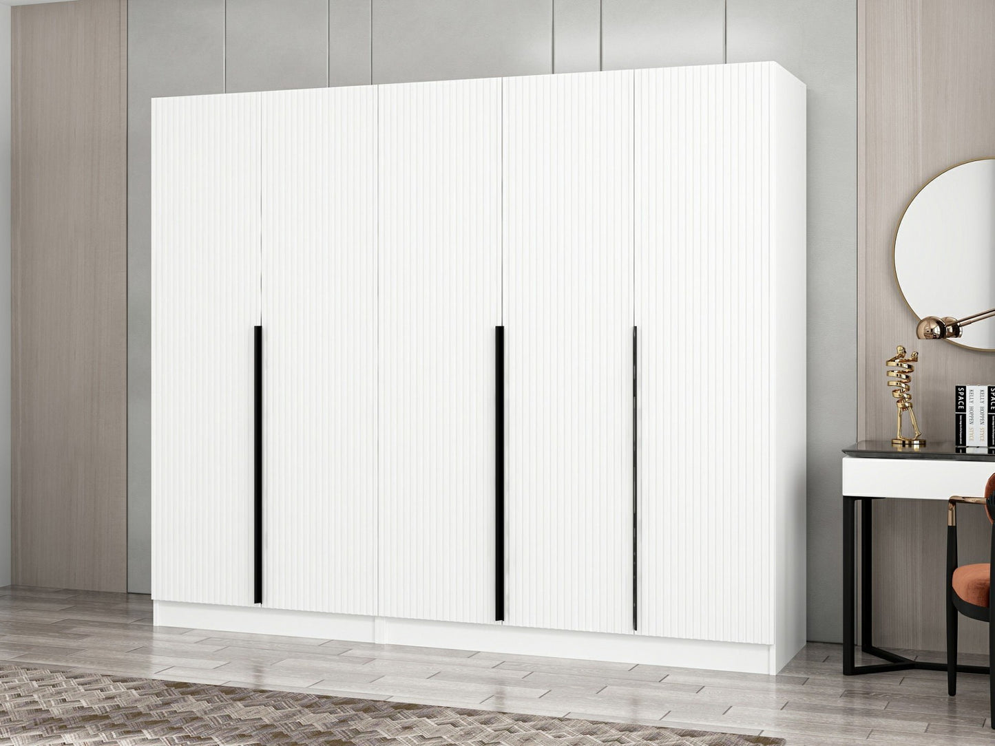 Ντουλάπα 225x210x52 εκ Λευκό 506MNR2604