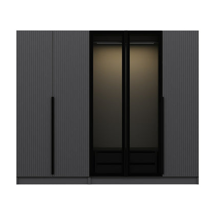 Ντουλάπα 225x210x52 εκ Anthracite Dark Grey 506MNR2606