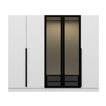 Ντουλάπα 225x210x52 εκ White Dark Grey 506MNR2607