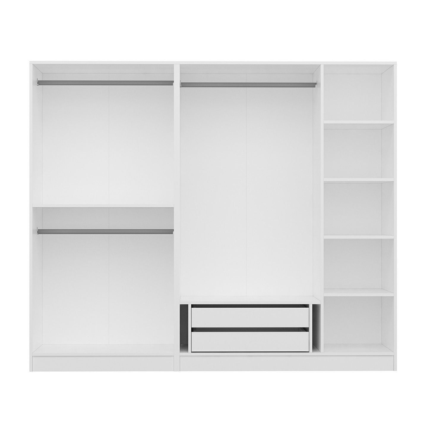 Ντουλάπα 225x210x52 εκ White Dark Grey 506MNR2607