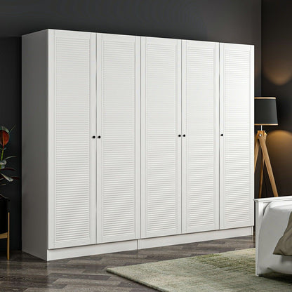 Ντουλάπα 225x190x52 εκ Λευκό 506MNR2609