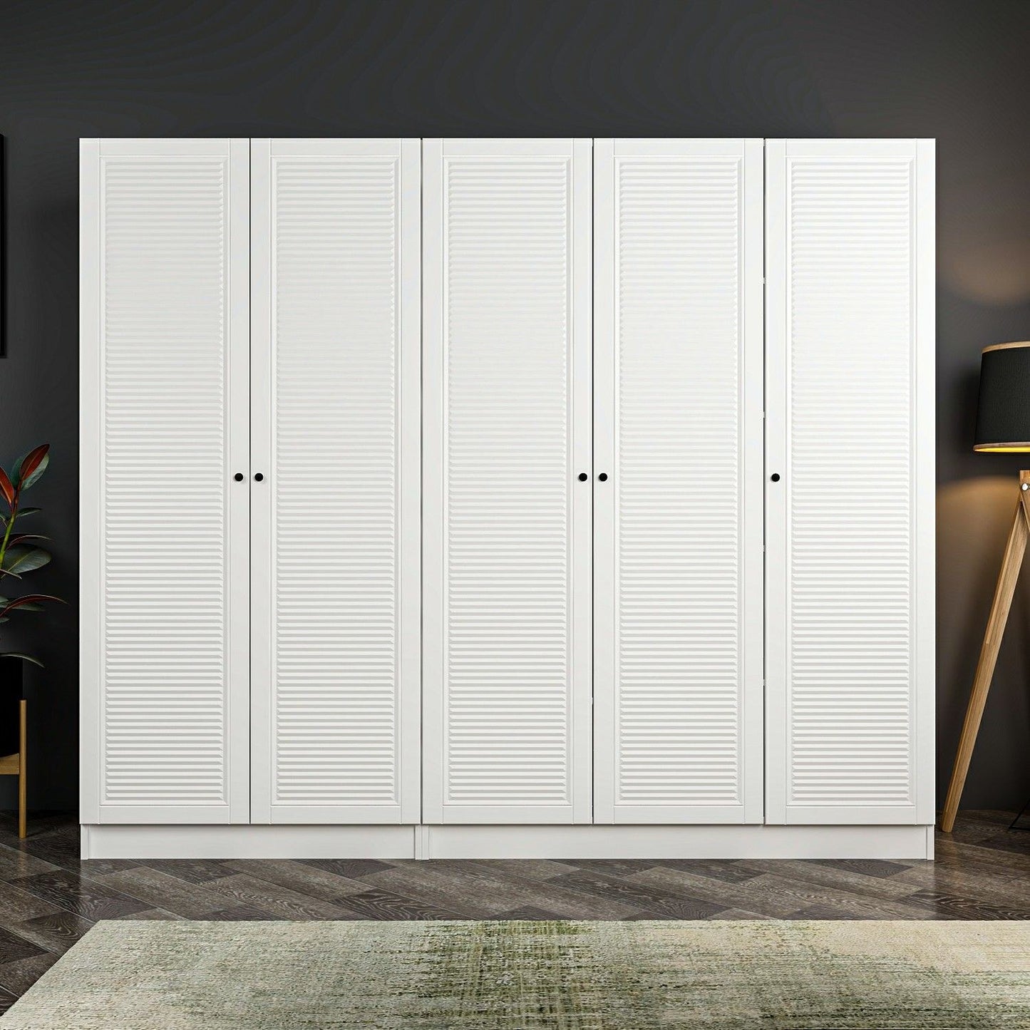 Ντουλάπα 225x210x52 εκ Λευκό 506MNR2610