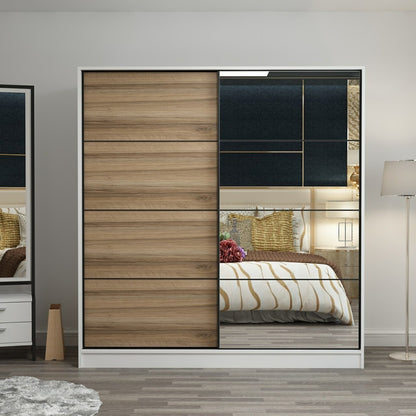 Ντουλάπα 180x190x52 εκ White Dore 506MNR2625