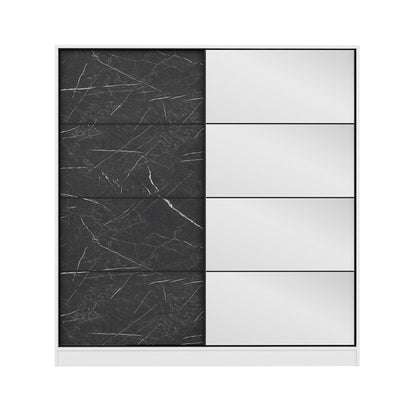 Ντουλάπα 180x210x52 εκ White Black 506MNR2630