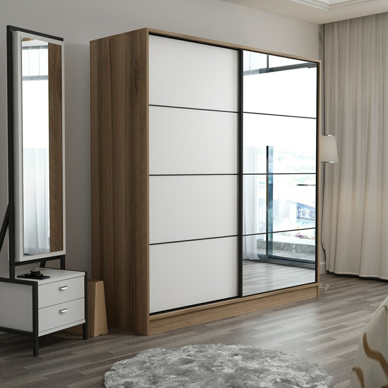 Ντουλάπα 180x210x52 εκ Dore White 506MNR2632