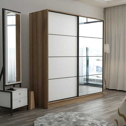Ντουλάπα 180x210x52 εκ Dore White 506MNR2632