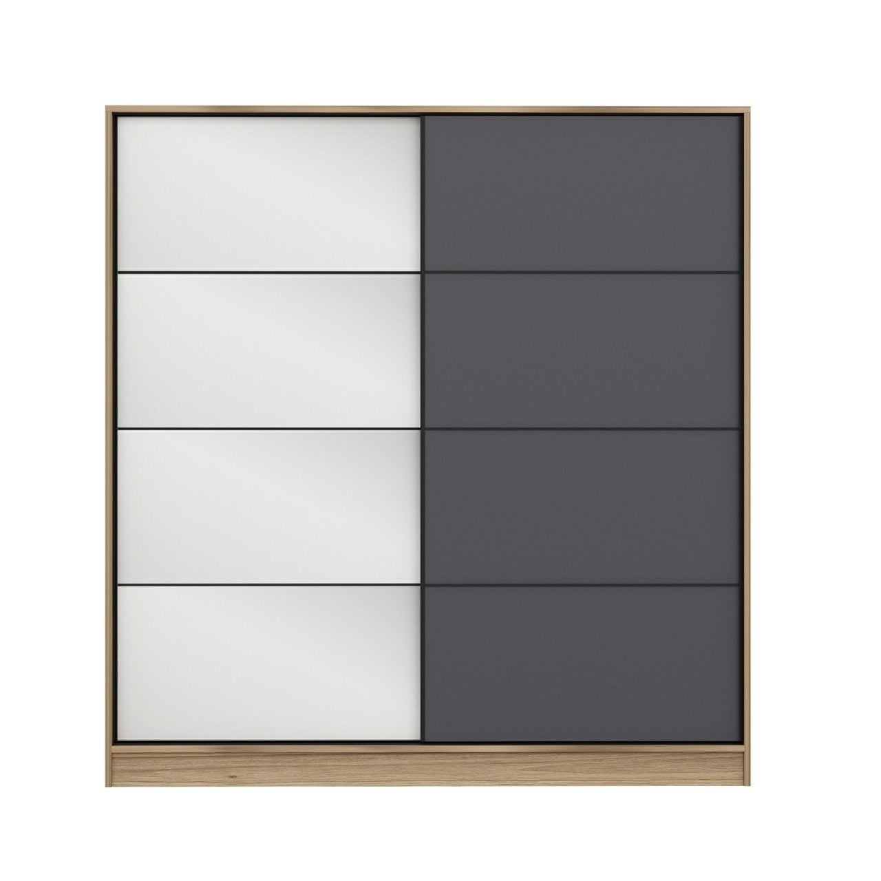 Ντουλάπα 180x190x52 εκ Dore Anthracite 506MNR2635