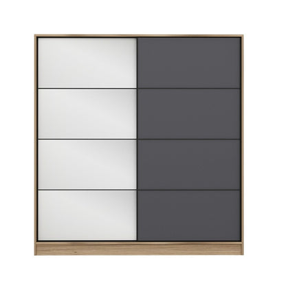 Ντουλάπα 180x190x52 εκ Dore Anthracite 506MNR2635