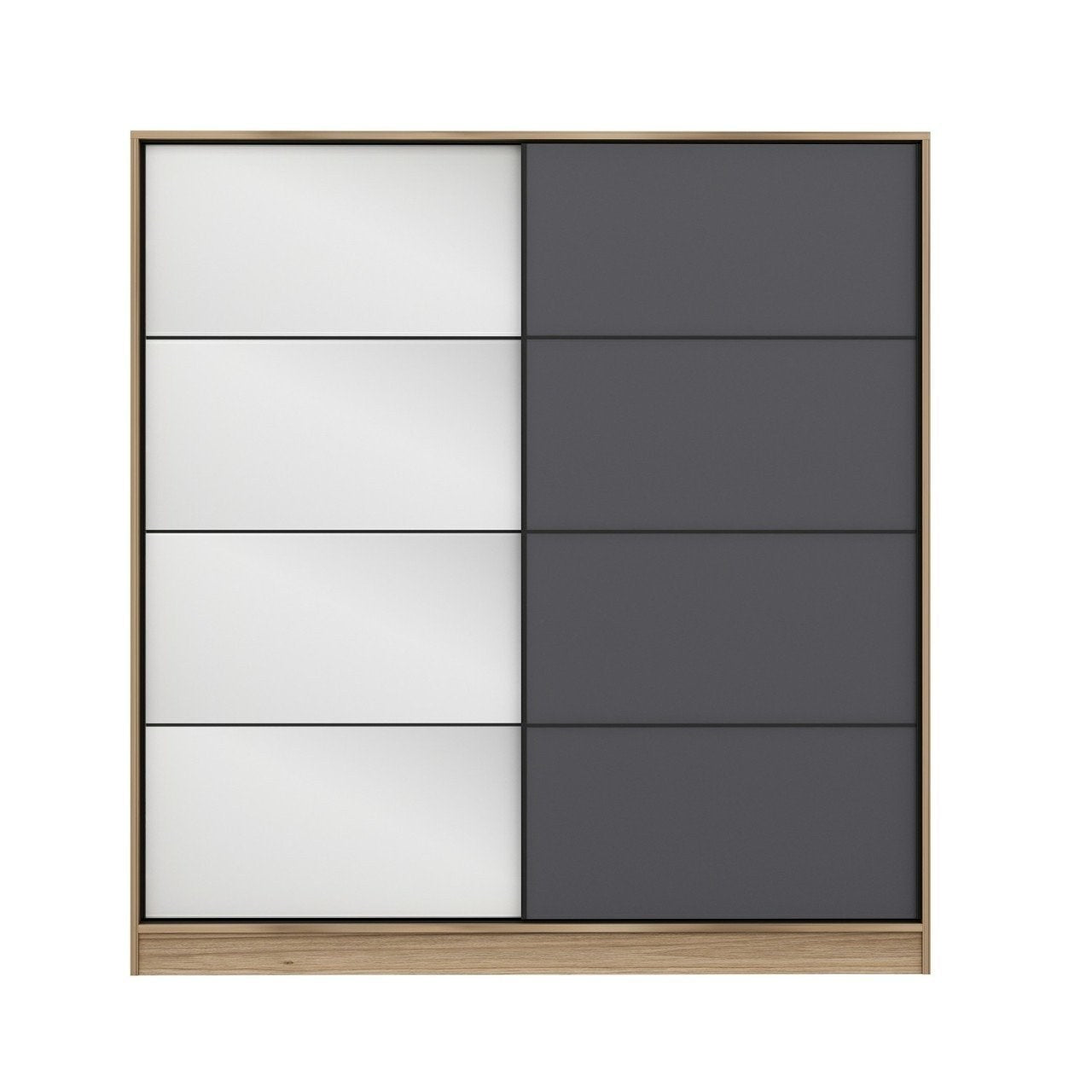 Ντουλάπα 180x210x60 εκ Dore Anthracite 506MNR2636