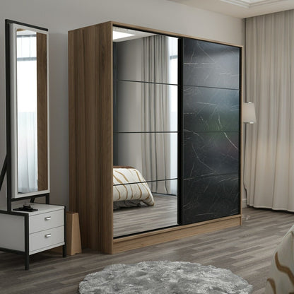 Ντουλάπα 180x190x52 εκ Dore Black 506MNR2637