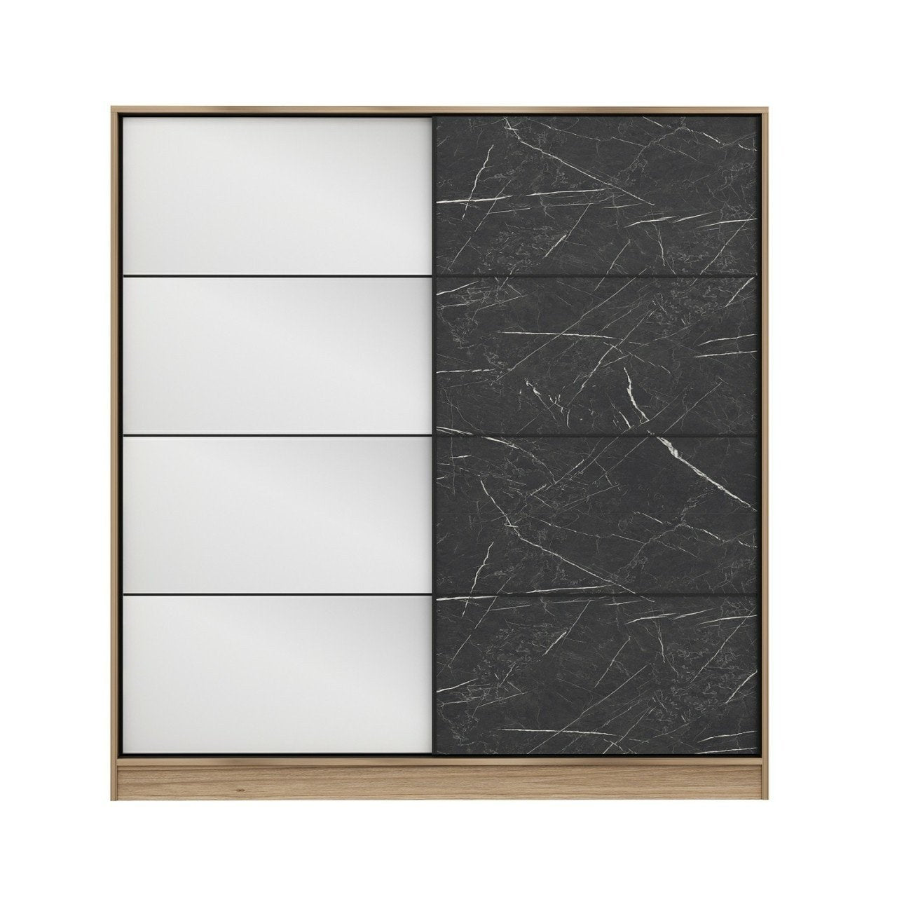 Ντουλάπα 180x210x52 εκ Dore Black 506MNR2638