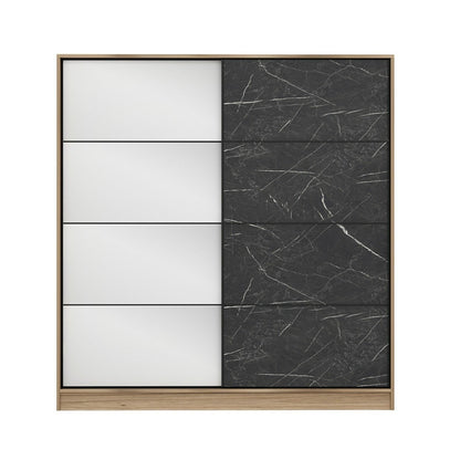 Ντουλάπα 180x210x52 εκ Dore Black 506MNR2638