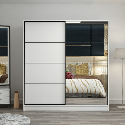 Ντουλάπα 220x210x52 εκ Λευκό 506MNR2639
