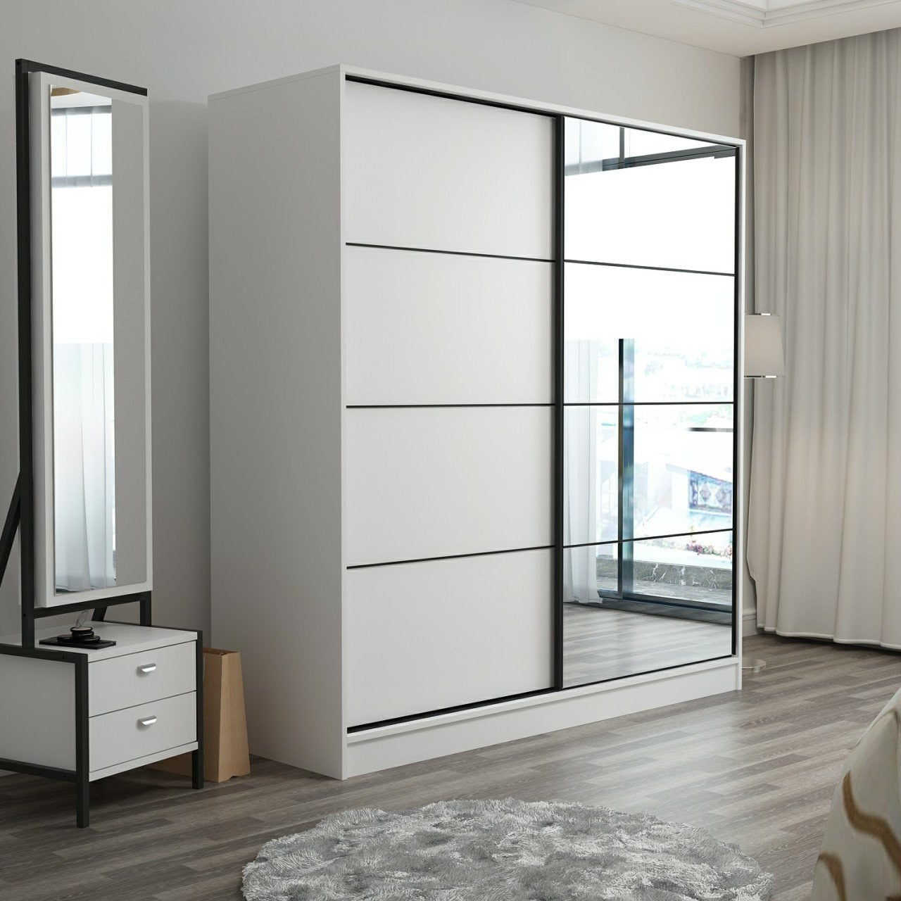 Ντουλάπα 220x210x52 εκ Λευκό 506MNR2639
