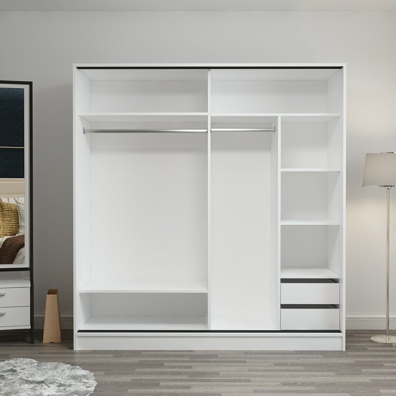 Ντουλάπα 220x210x52 εκ Λευκό 506MNR2639