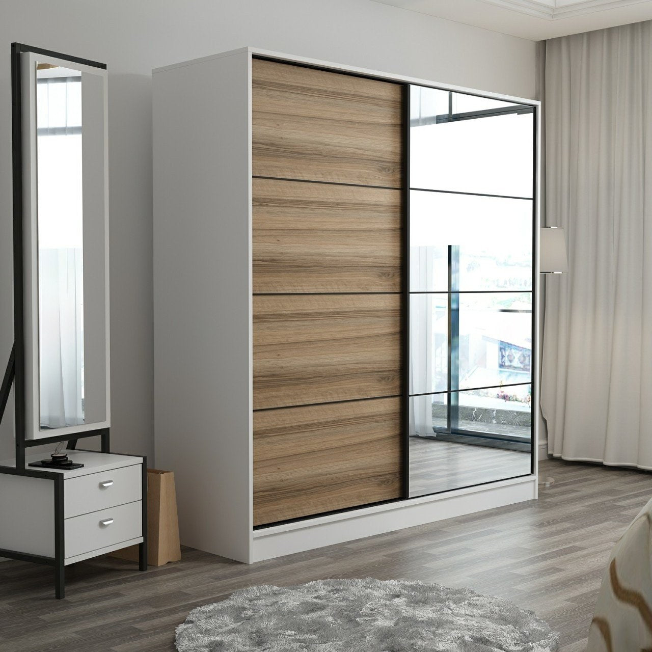 Ντουλάπα 220x210x52 εκ Λευκό 506MNR2640