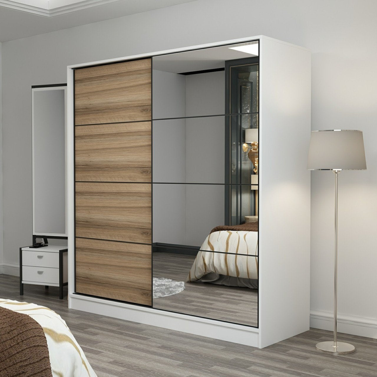 Ντουλάπα 220x210x52 εκ Λευκό 506MNR2640